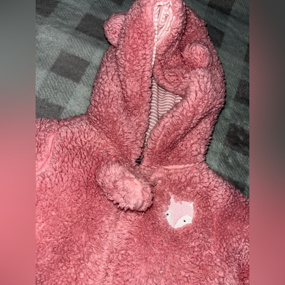 Carters Baby Fox Pink Snow Suite - Picture 3 of 4